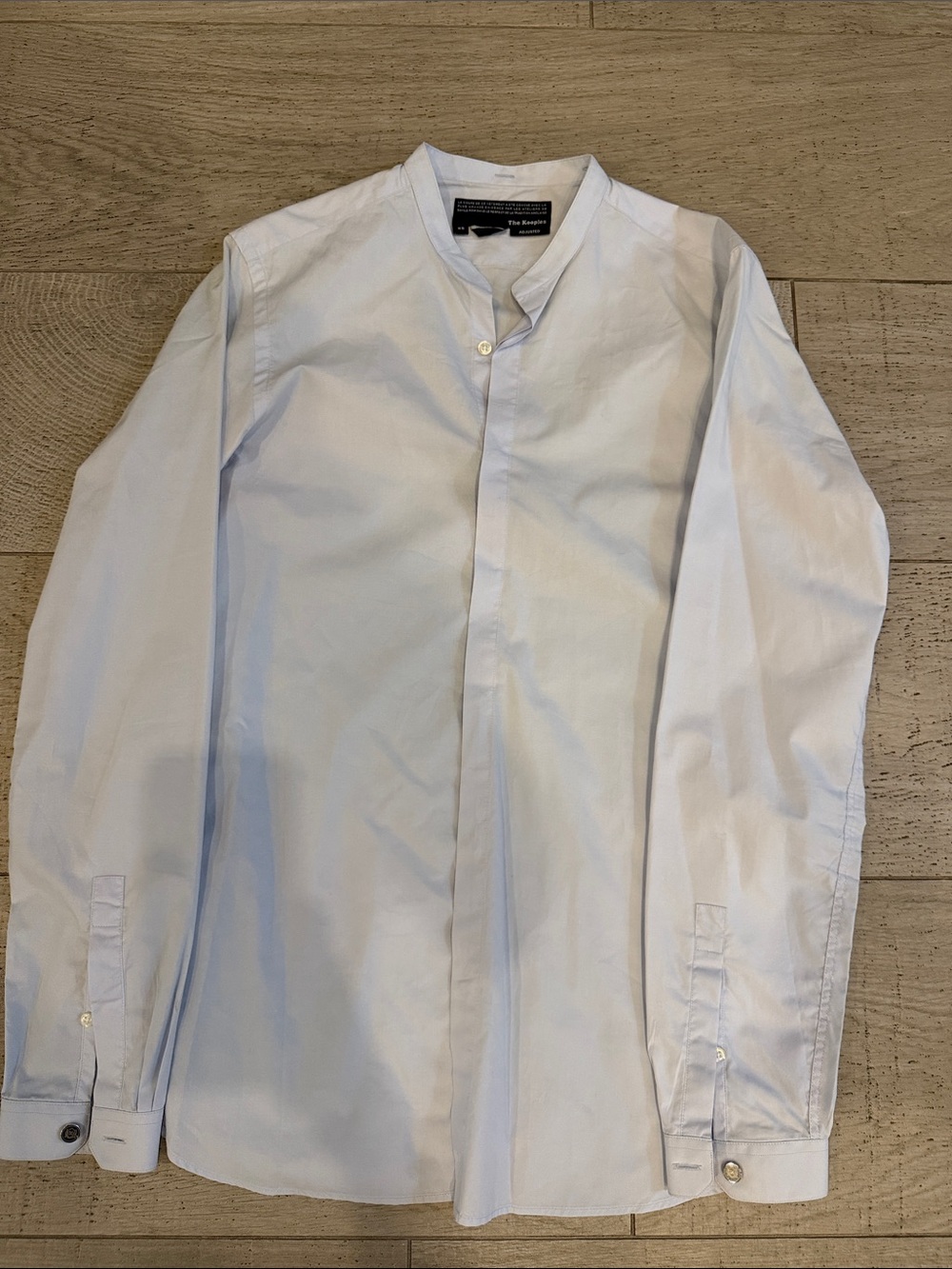 The Kooples Light Blue Band Collar Dress Shirt